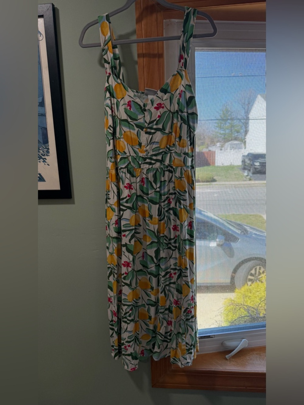 Ava & Viv Lemon Print Midi Dress